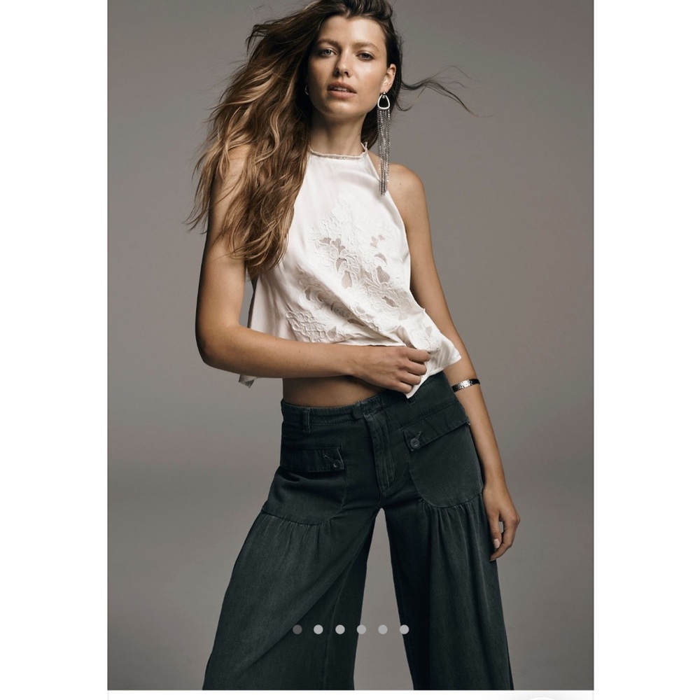 NWT Free People Faye Satin Top